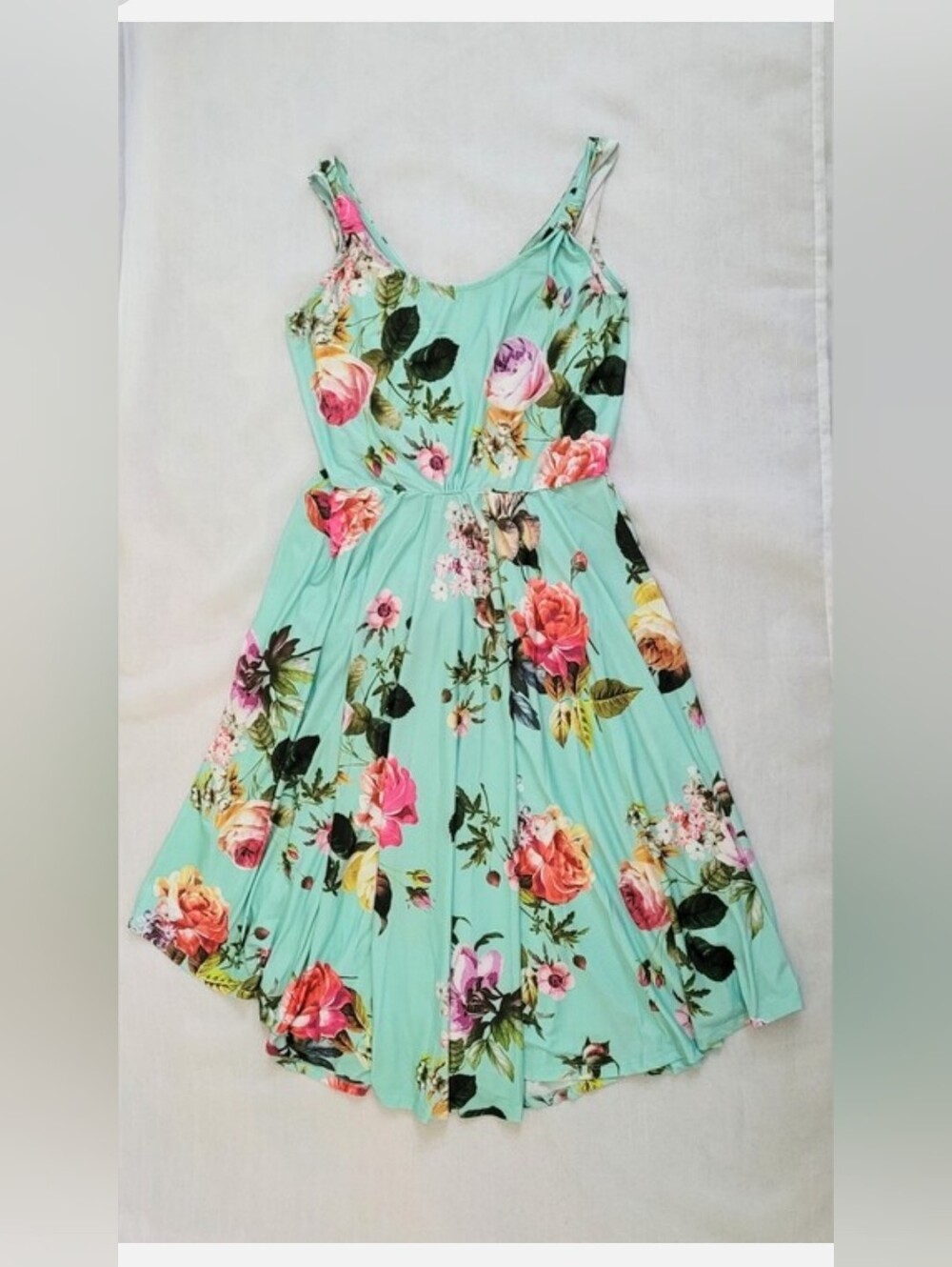 NWOT! Fall Fancy Boho Floral Women's Sleeveless Midi Cocktail Party Dress Small